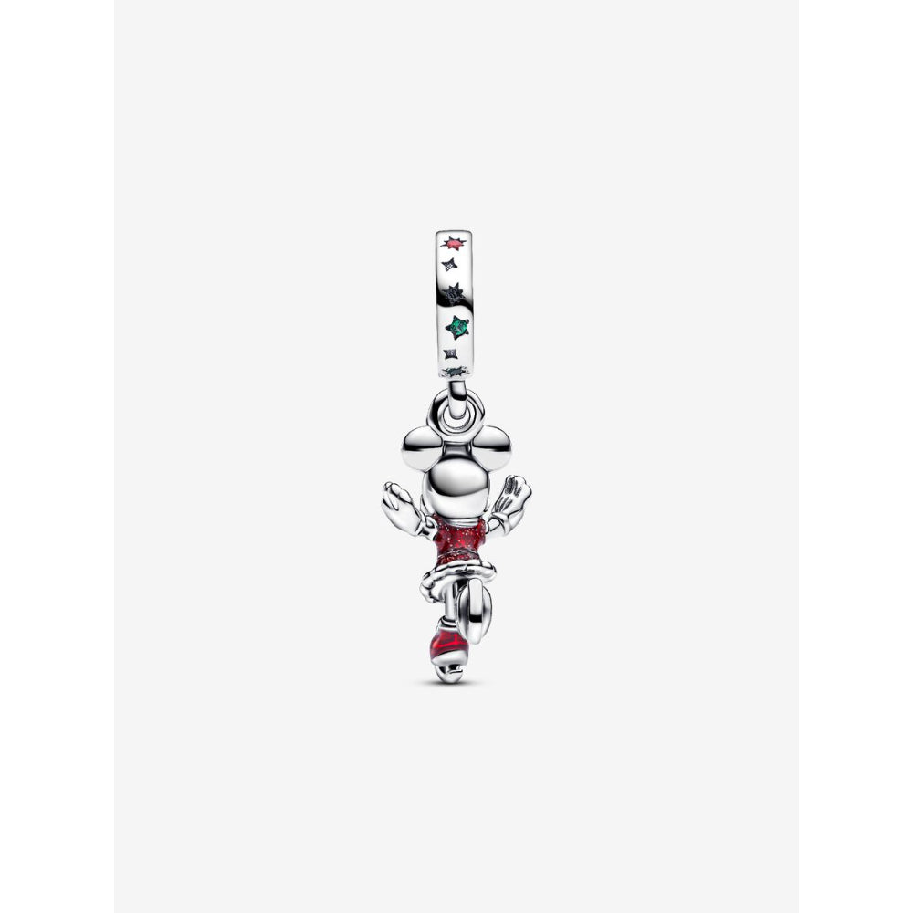 Pandora Sterling Silver Minnie Mouse Ice Skating Dangle Charm Image 5