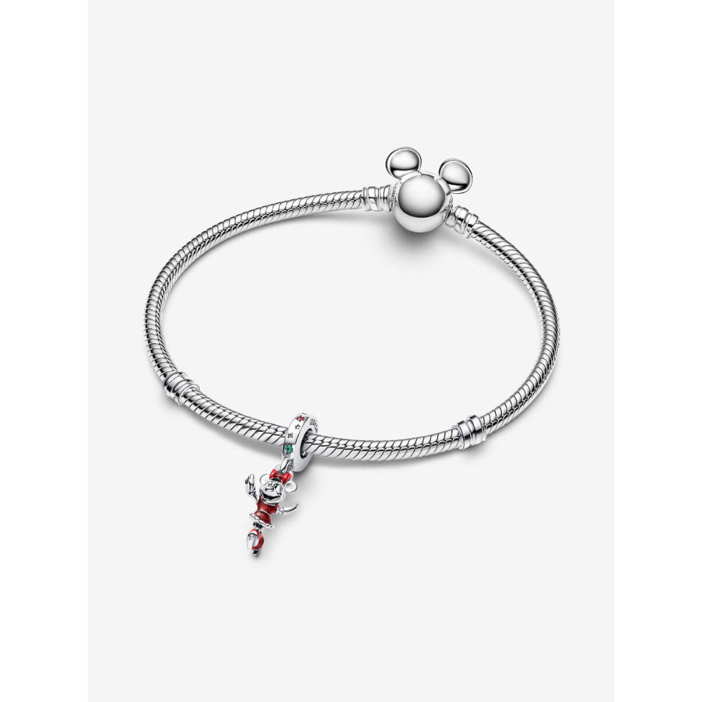 Pandora Sterling Silver Minnie Mouse Ice Skating Dangle Charm Image 6