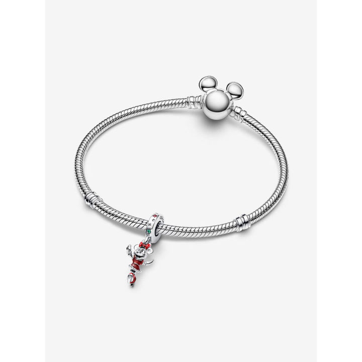 Pandora Sterling Silver Minnie Mouse Ice Skating Dangle Charm Image 6