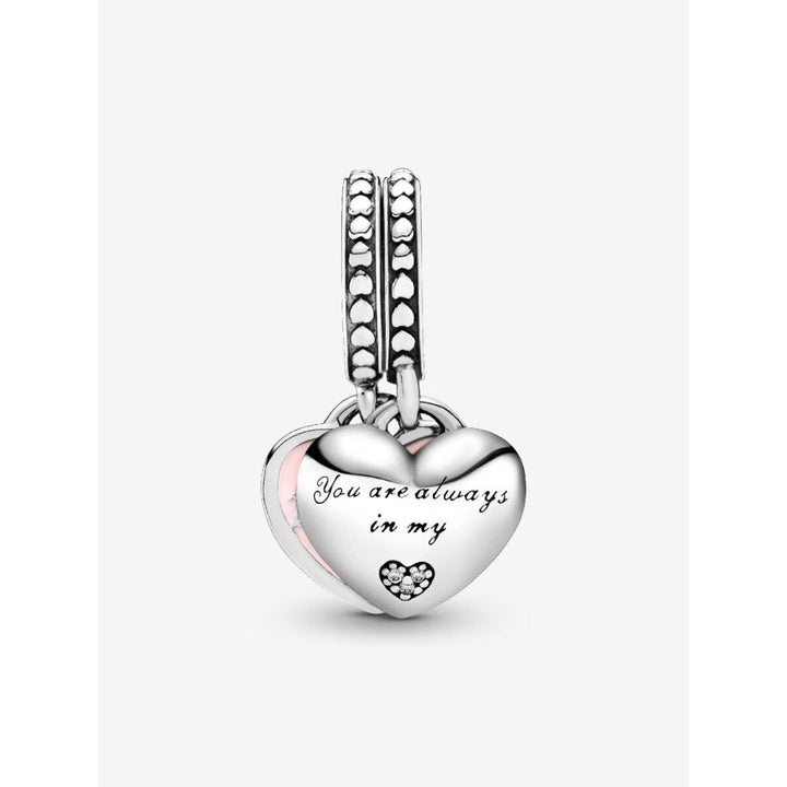 Pandora Sterling Silver Mother & Daughter Hearts Dangle Charm Image 2