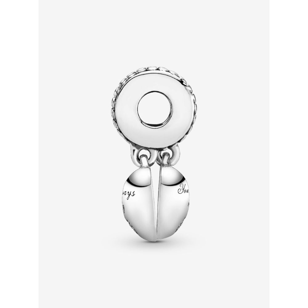 Pandora Sterling Silver Mother & Daughter Hearts Dangle Charm Image 3