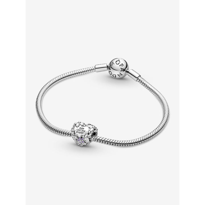 Pandora Sterling Silver Mum Daisy Heart Charm Image 4