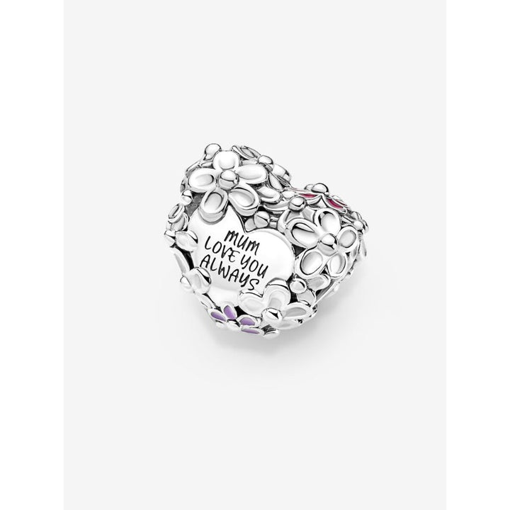 Pandora Sterling Silver Mum Daisy Heart Charm Image 6