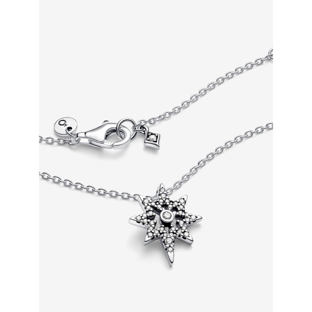 Pandora Sterling Silver North Star Pendant Necklace Image 6