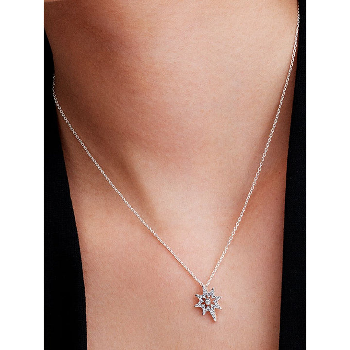 Pandora Sterling Silver North Star Pendant Necklace Image 2