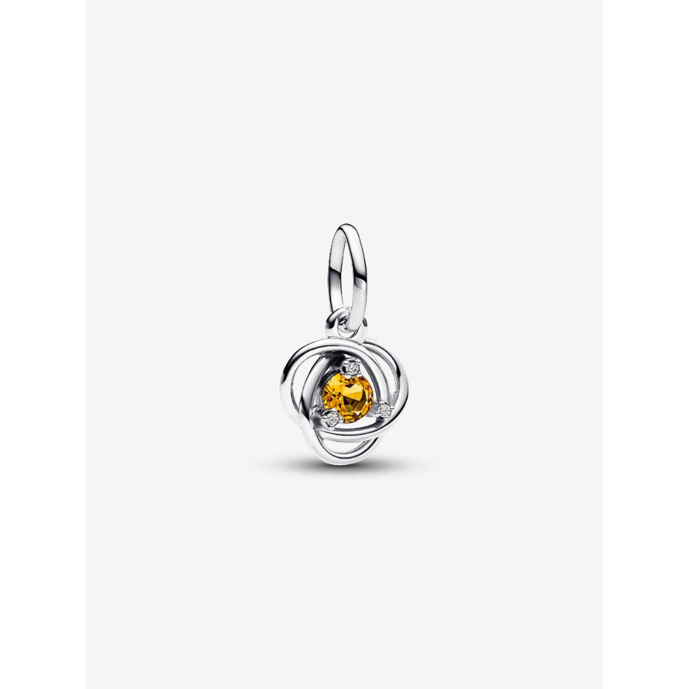 Pandora Sterling Silver November Birthstone Eternity Circle Dangle Charm Image 1
