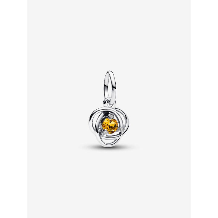 Pandora Sterling Silver November Birthstone Eternity Circle Dangle Charm Image 1