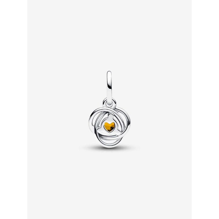 Pandora Sterling Silver November Birthstone Eternity Circle Dangle Charm Image 6