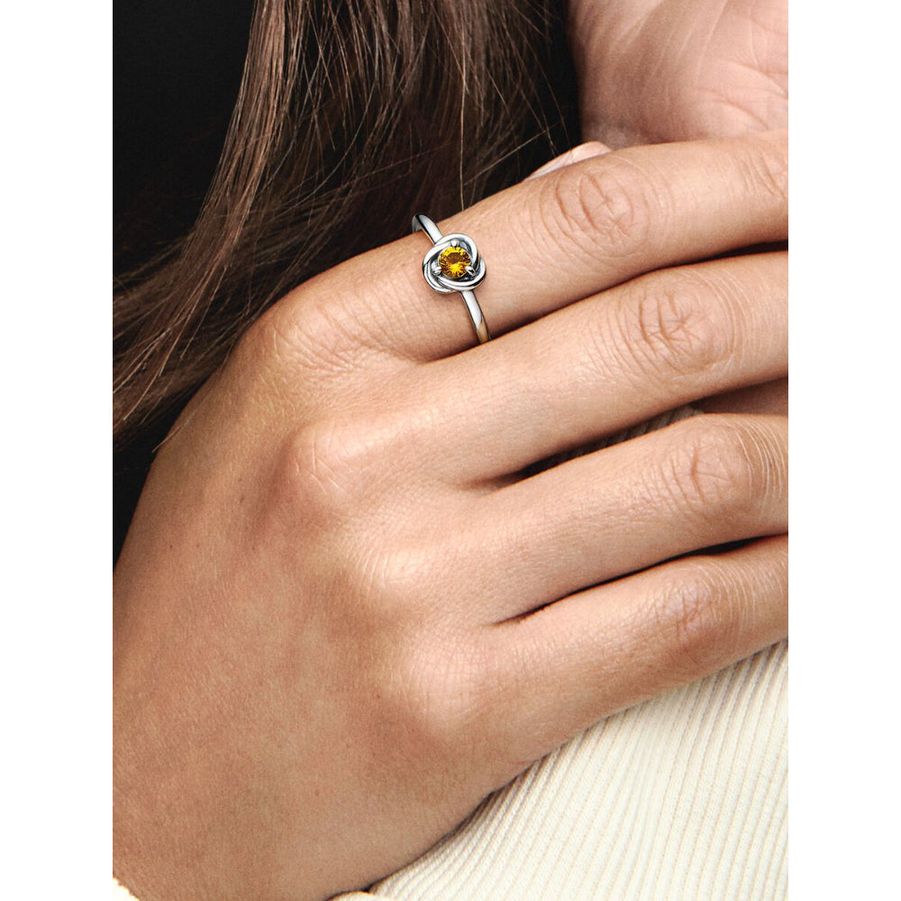 Pandora Sterling Silver November Birthstone Eternity Circle Ring Image 2