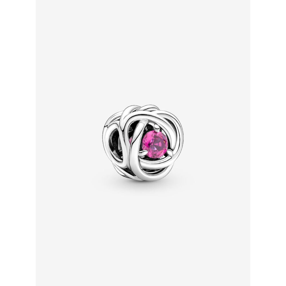 Pandora Sterling Silver October Birthstone Eternity Circle Charm Image 1