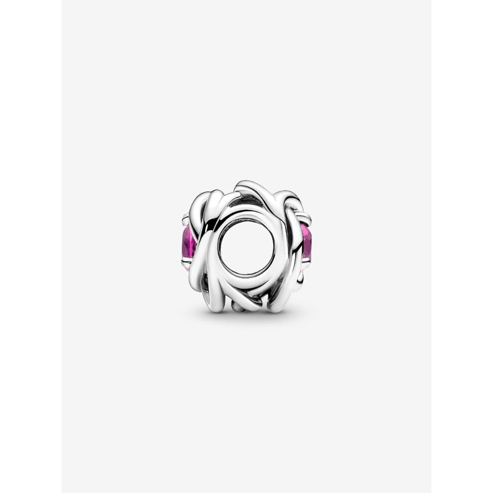 Pandora Sterling Silver October Birthstone Eternity Circle Charm Image 4