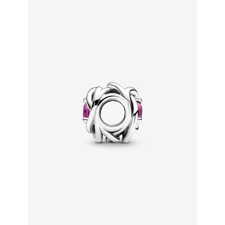 Pandora Sterling Silver October Birthstone Eternity Circle Charm Image 4
