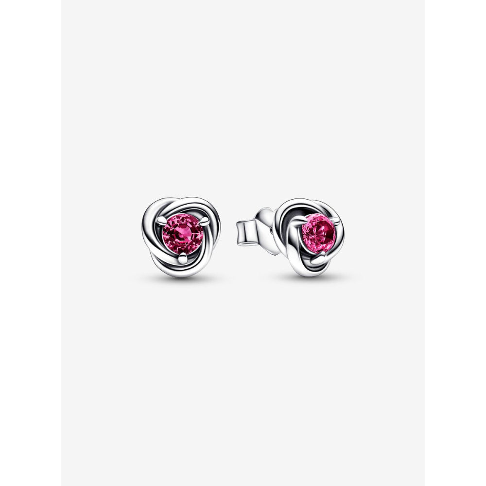 Pandora Sterling Silver October Birthstone Eternity Circle Stud Earrings Image 1