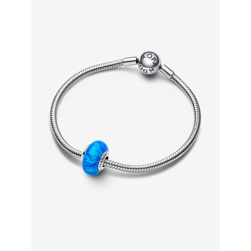 Pandora Sterling Silver Opalescent Ocean Deep Blue Charm Image 4