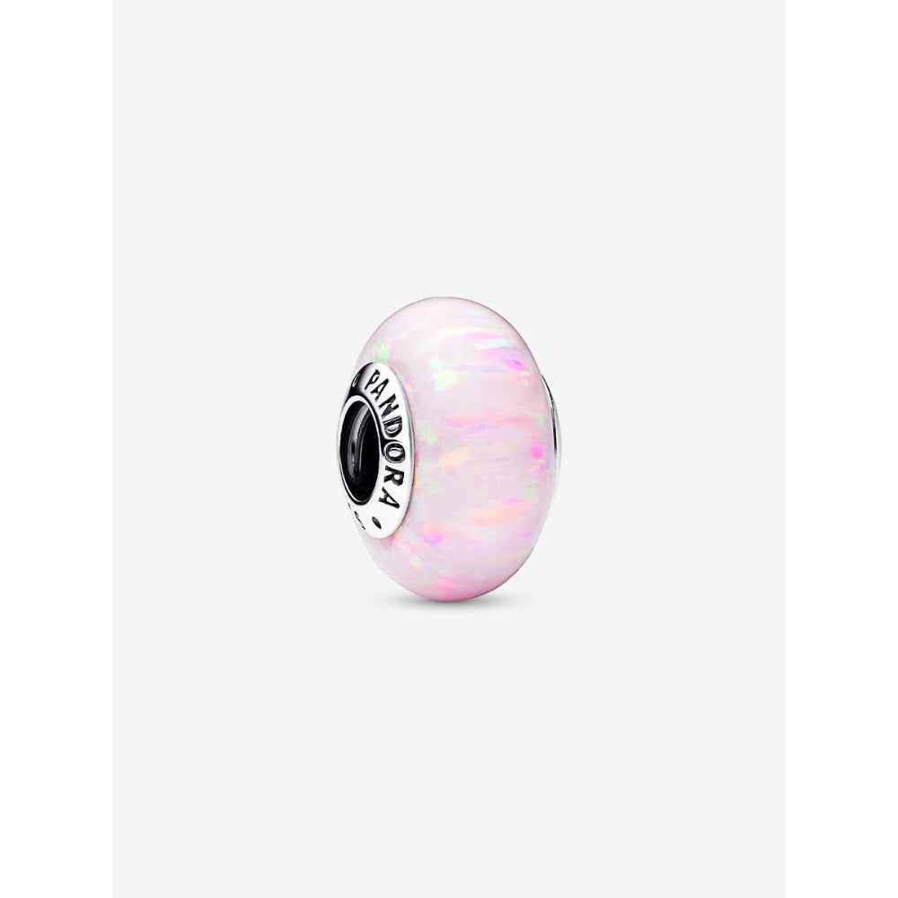 Pandora Sterling Silver Opalescent Pink Charm Image 1