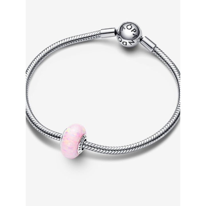 Pandora Sterling Silver Opalescent Pink Charm Image 4