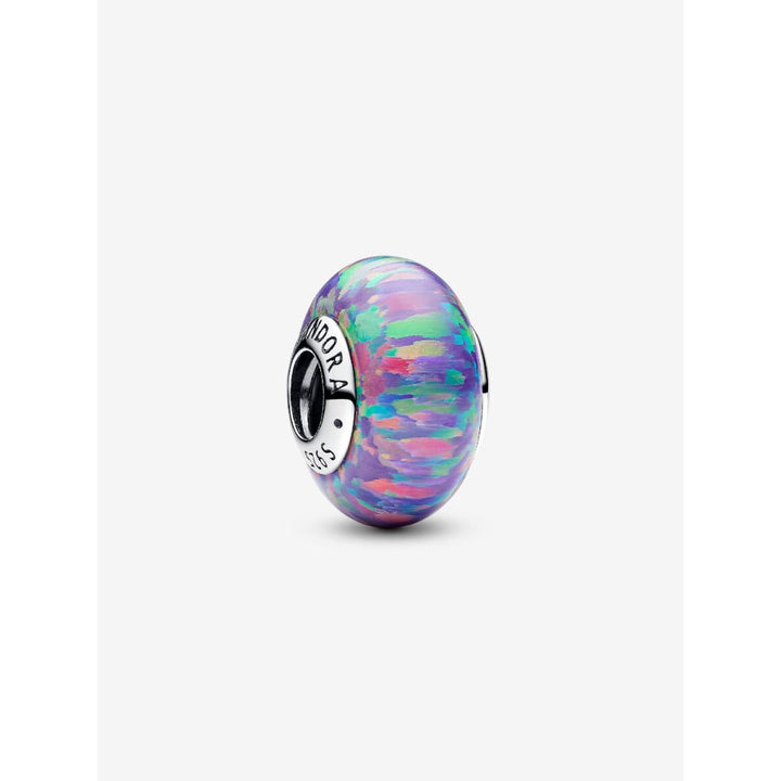 Pandora Sterling Silver Opalescent Purple Charm Image 1