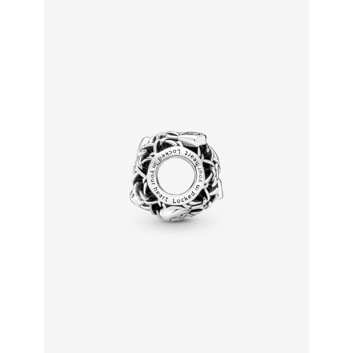 Pandora Sterling Silver Openwork Chain Link Padlock Charm Image 5