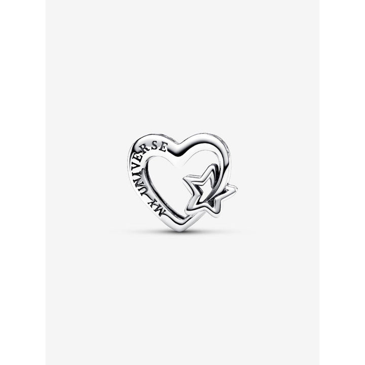 Pandora Sterling Silver Openwork Family Heart & Star Charm Image 4