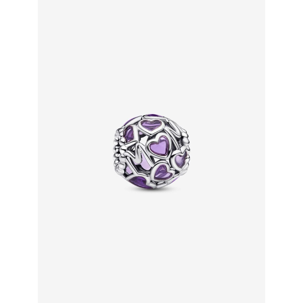 Pandora Sterling Silver Openwork Hearts Mum Charm Image 1