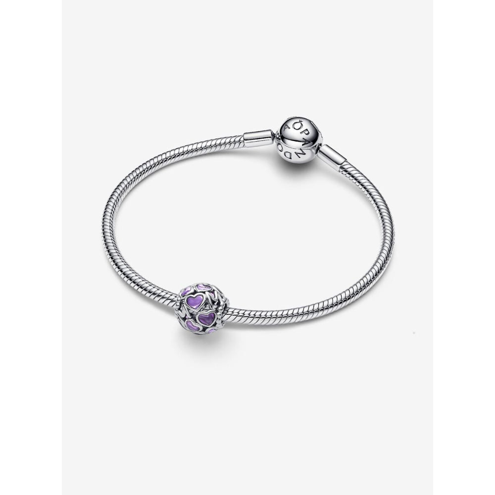 Pandora Sterling Silver Openwork Hearts Mum Charm Image 5