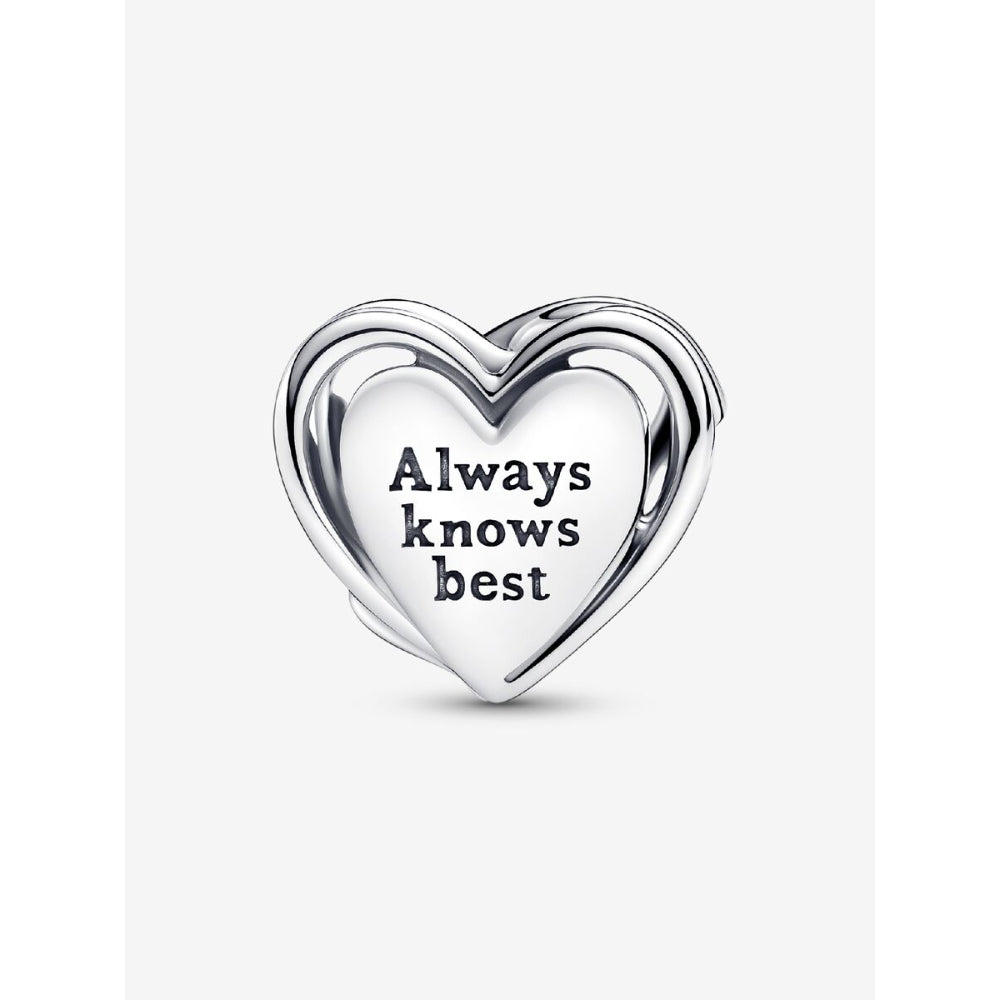 Pandora Sterling Silver Openwork Mum & Heart Charm Image 6