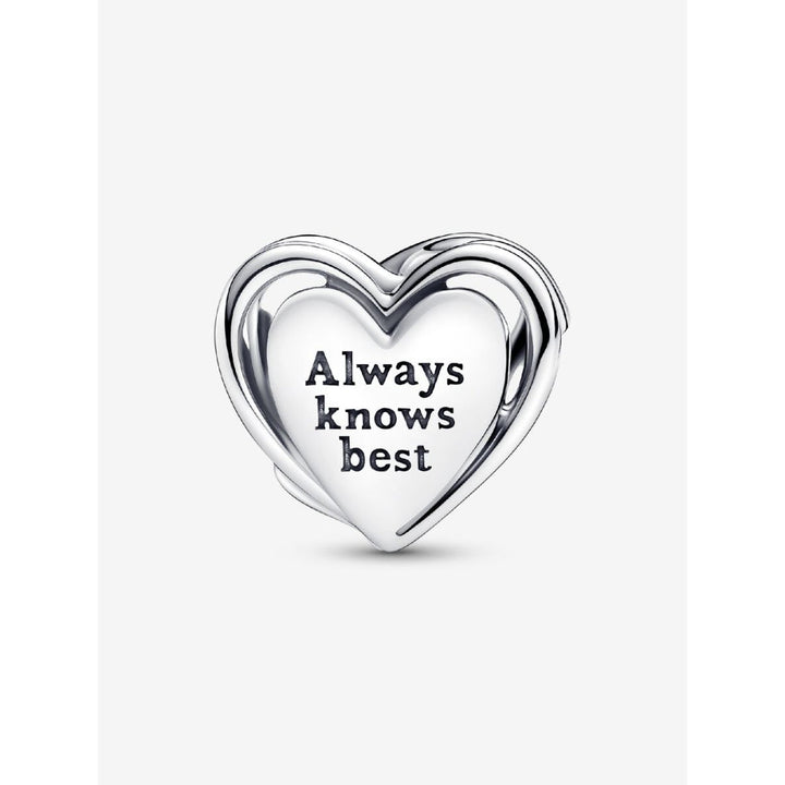 Pandora Sterling Silver Openwork Mum & Heart Charm Image 6