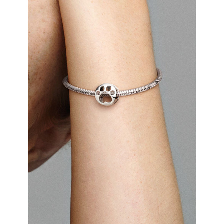 Pandora Sterling Silver Openwork Paw Print Charm Image 2