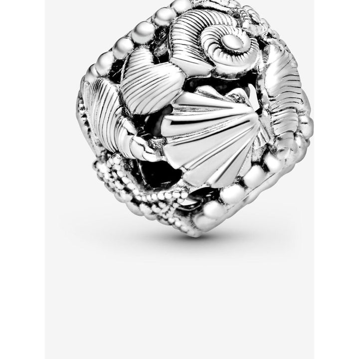 Pandora Sterling Silver Openwork Starfish, Shells & Hearts Charm Image 6