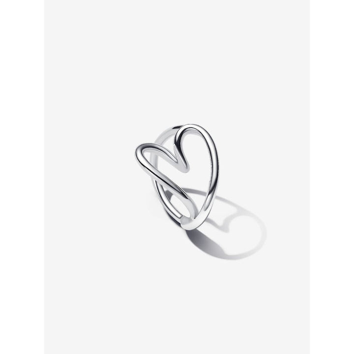 Pandora Sterling Silver Organically Shaped Heart Ring Image 1