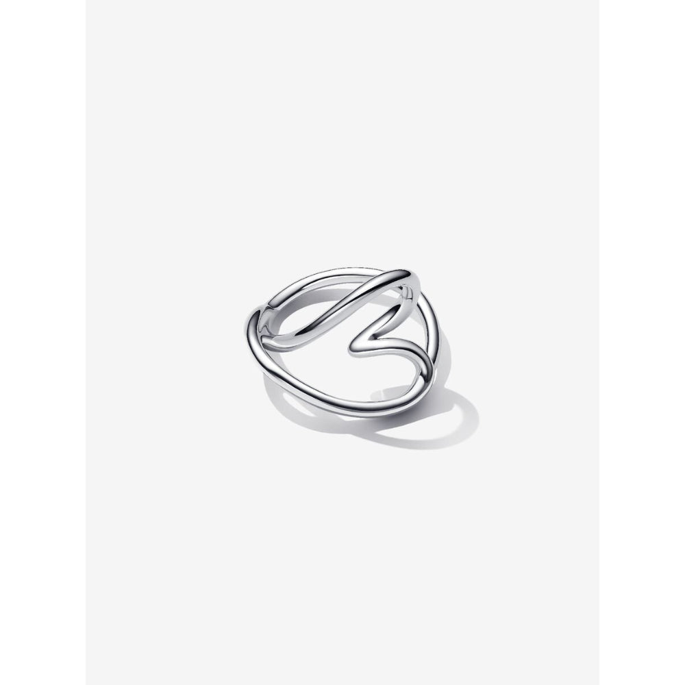 Pandora Sterling Silver Organically Shaped Heart Ring Image 5
