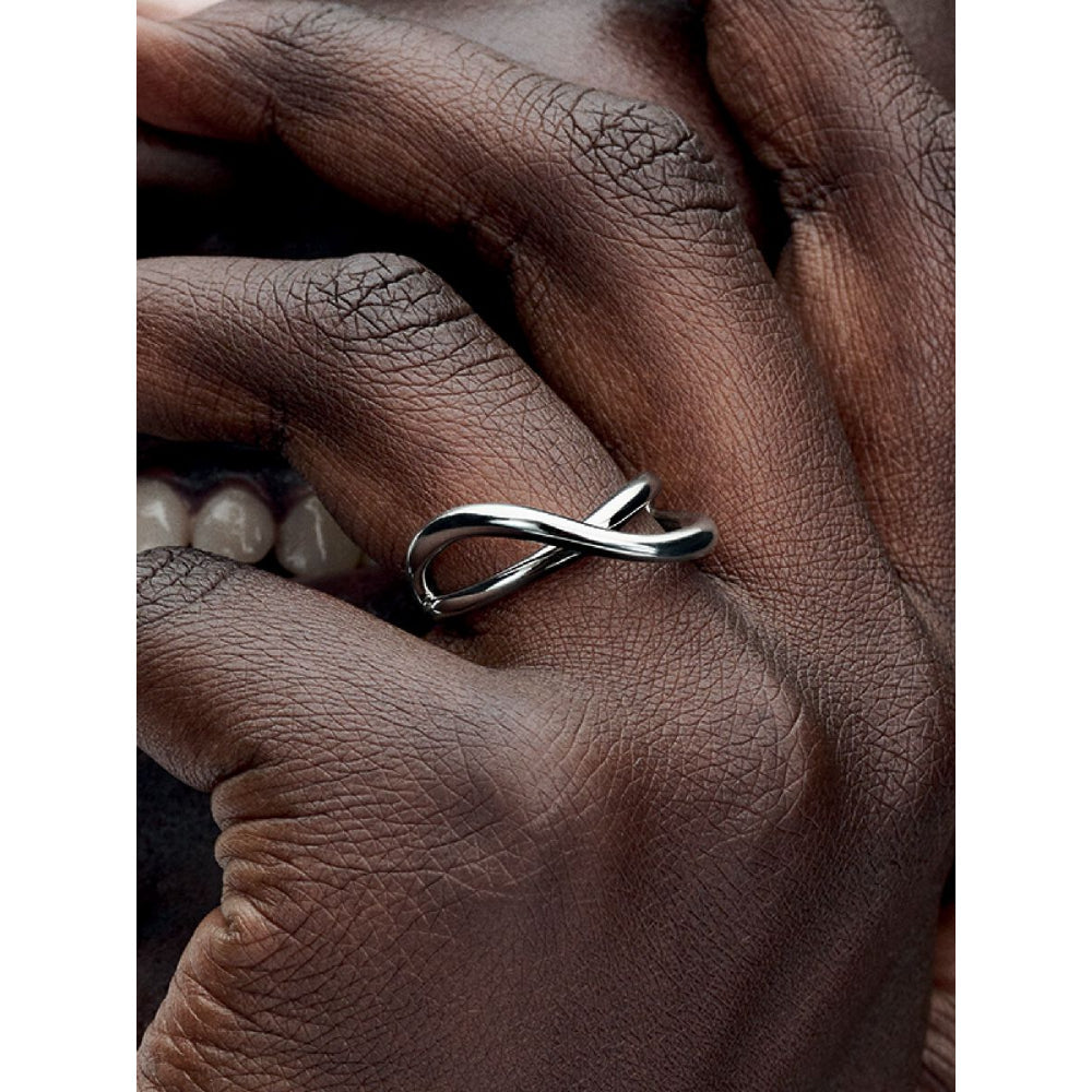 Pandora Sterling Silver Organically Shaped Infinity Ring Image 2