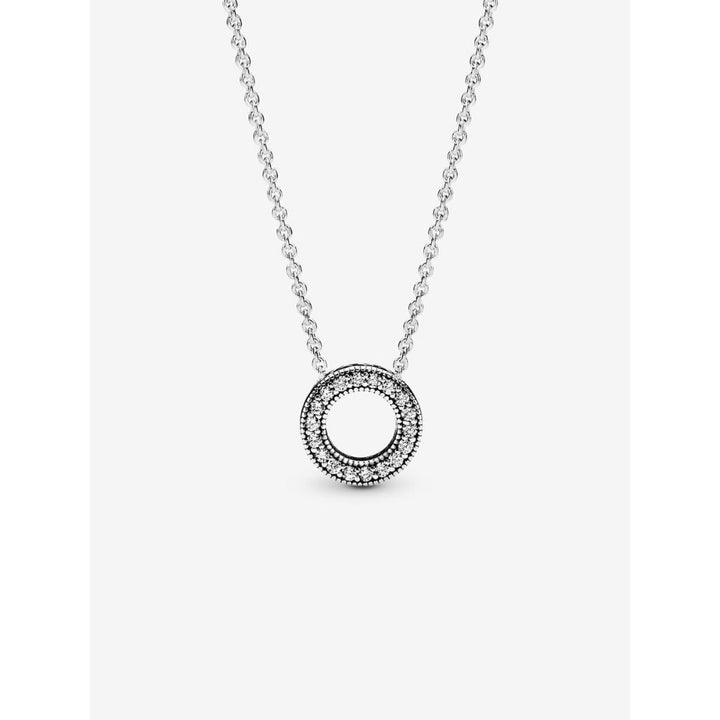 Pandora Sterling Silver Pave Circle Collier Necklace Image 1