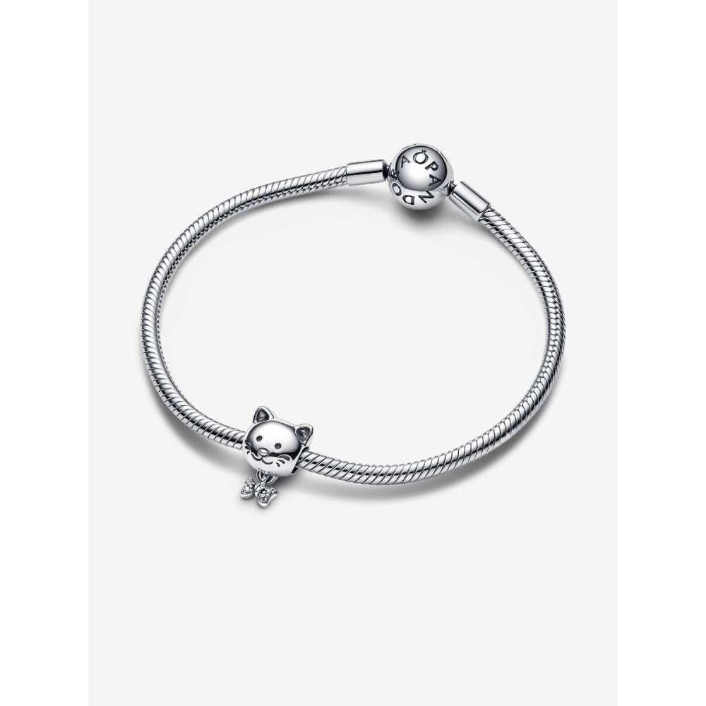 Pandora Sterling Silver Pet Cat & Bow Charm Image 4