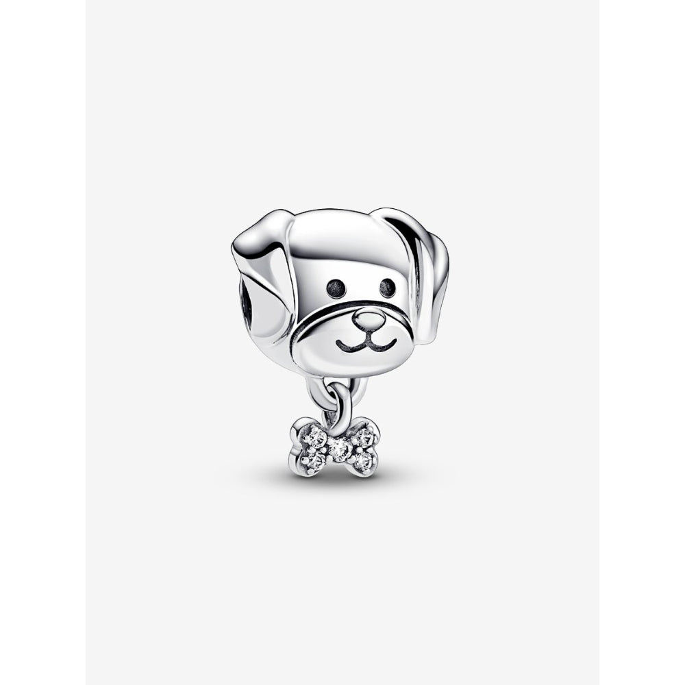 Pandora Sterling Silver Pet Dog & Bone Charm Image 1