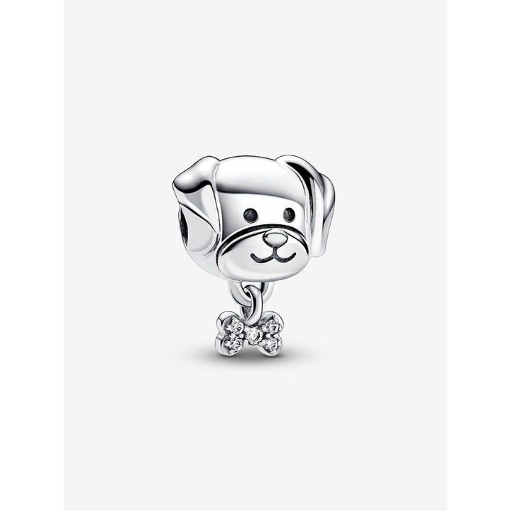 Pandora Sterling Silver Pet Dog & Bone Charm Image 1