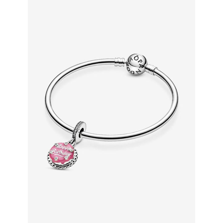 Pandora Sterling Silver Pink Birthday Cake Dangle Charm Image 4