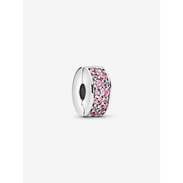 Pandora Sterling Silver Pink Pave Clip Charm Image 1