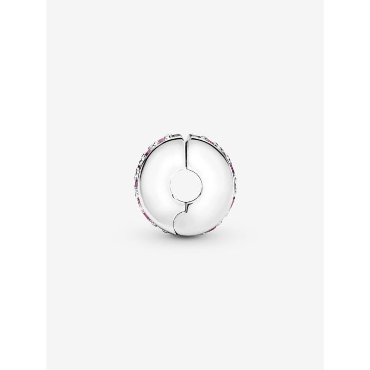 Pandora Sterling Silver Pink Pave Clip Charm Image 3