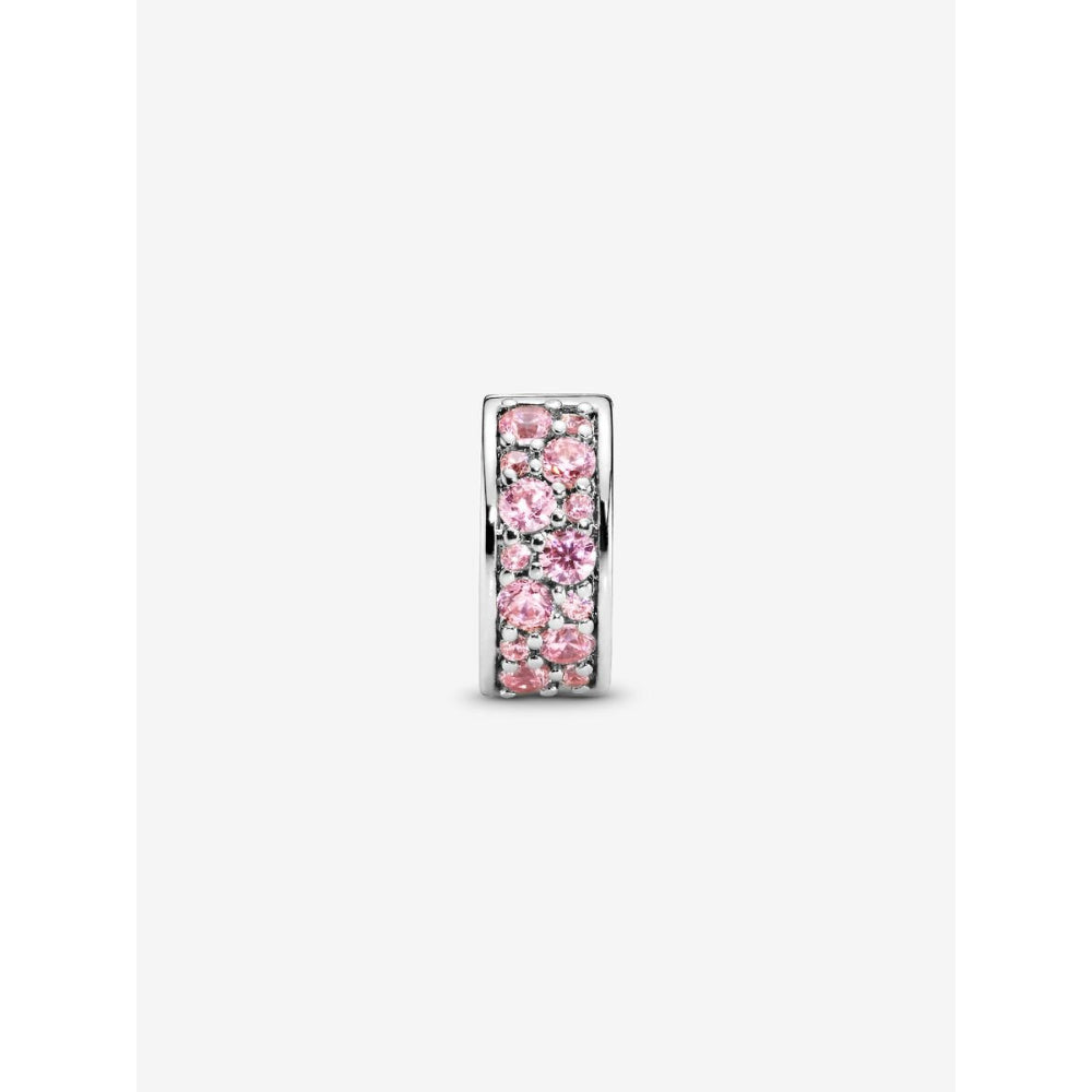 Pandora Sterling Silver Pink Pave Clip Charm Image 4