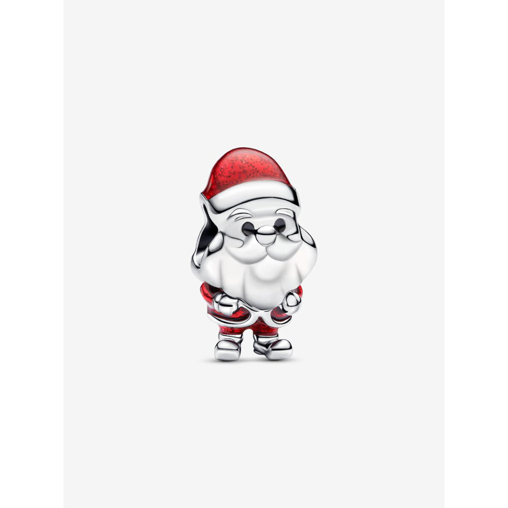 Pandora Sterling Silver Playful Santa Charm Image 1