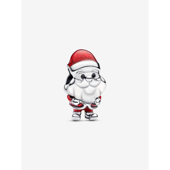 Pandora Sterling Silver Playful Santa Charm Image 1