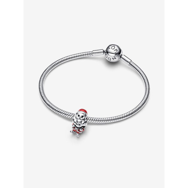 Pandora Sterling Silver Playful Santa Charm Image 5