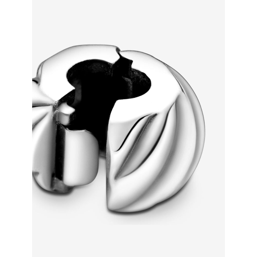 Pandora Sterling Silver Polished Feathered Clip Charm Image 4