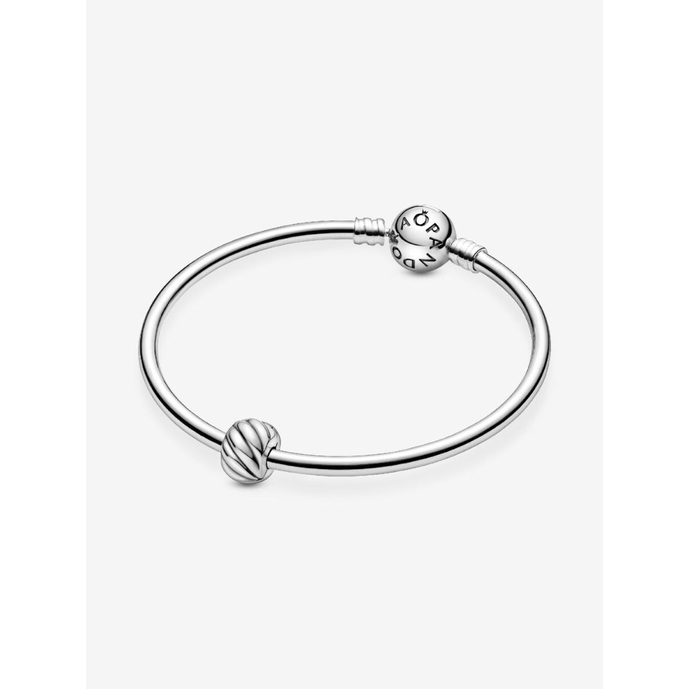 Pandora Sterling Silver Polished Feathered Clip Charm Image 5