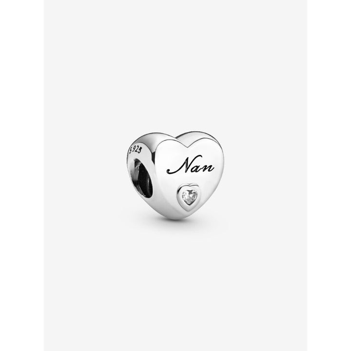 Pandora Sterling Silver Polished Nan Heart Charm Image 1