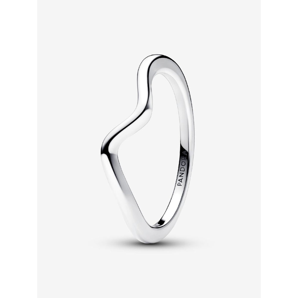 Pandora Sterling Silver Polished Wave Ring Image 1