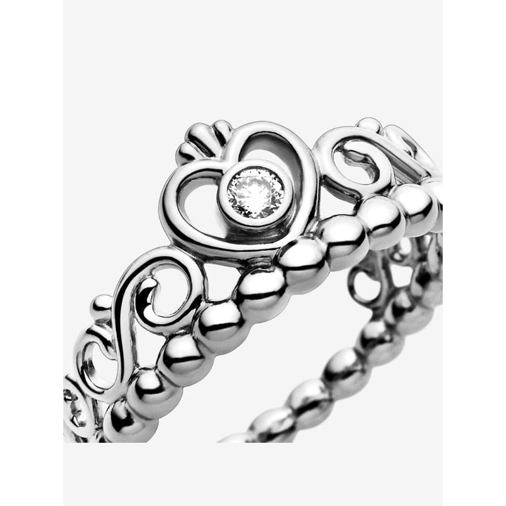 Pandora Sterling Silver Princess Tiara Crown Ring Image 5