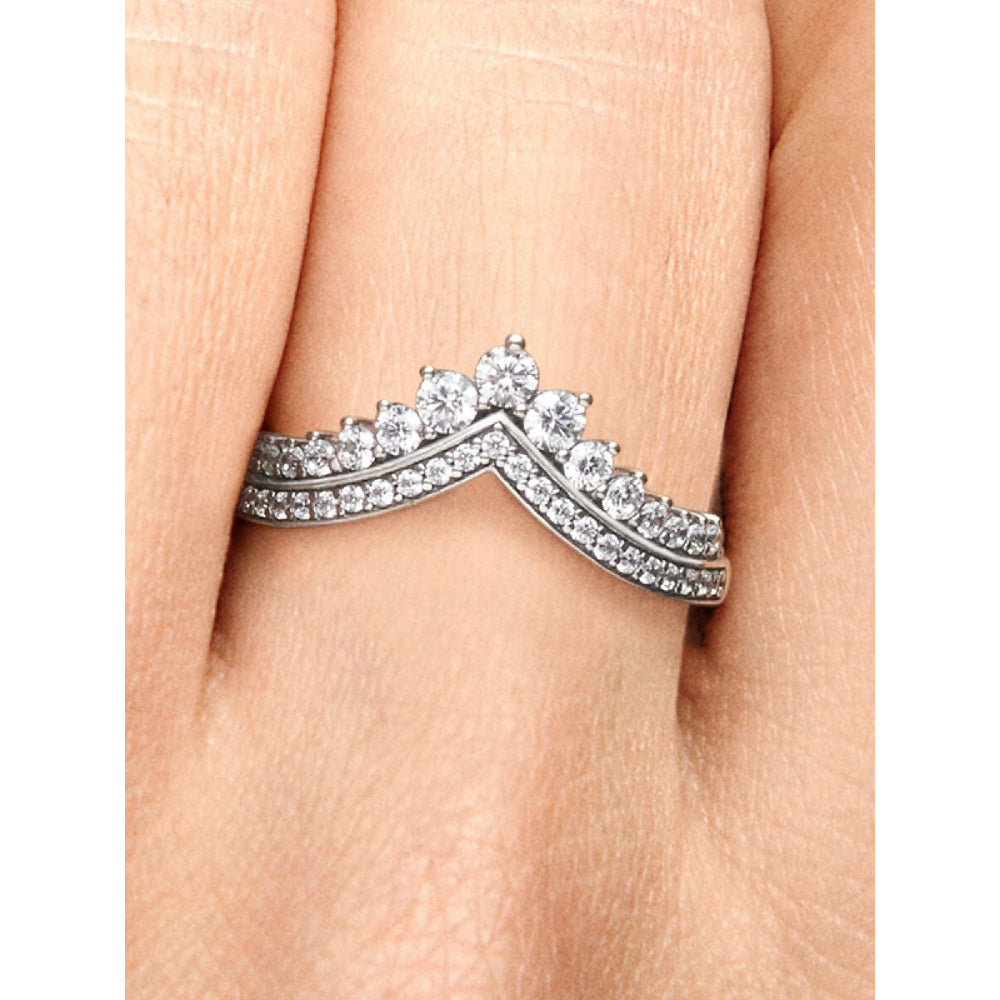 Pandora Sterling Silver Princess Wishbone Ring Image 2