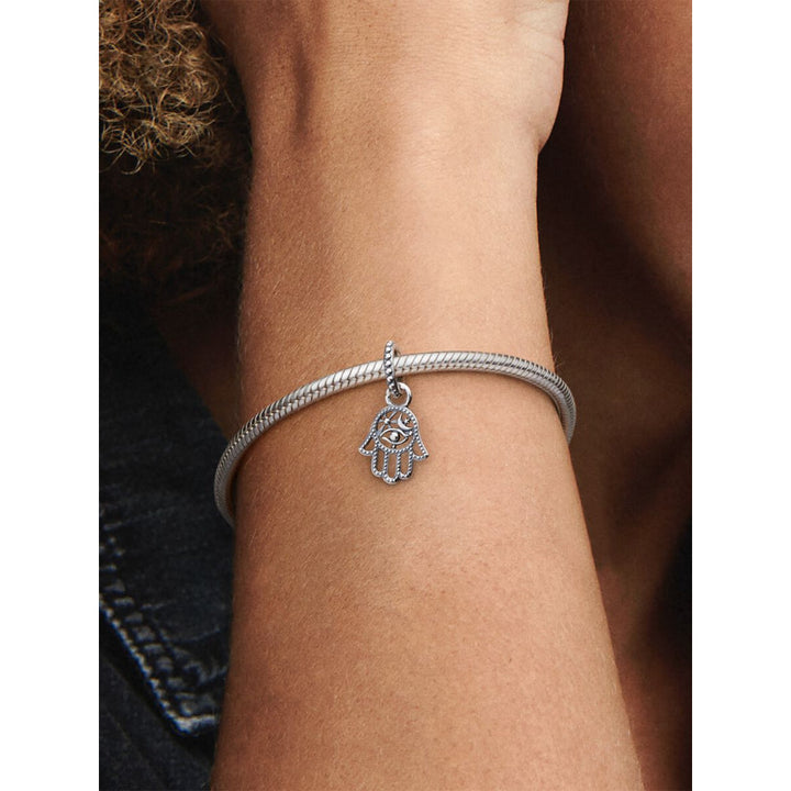 Pandora Sterling Silver Protective Hamsa Hand Dangle Charm Image 2